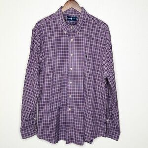 Ralph Lauren Classic Fit Purple Plaid Button Down Long Sleeve Shirt - Men’s US X